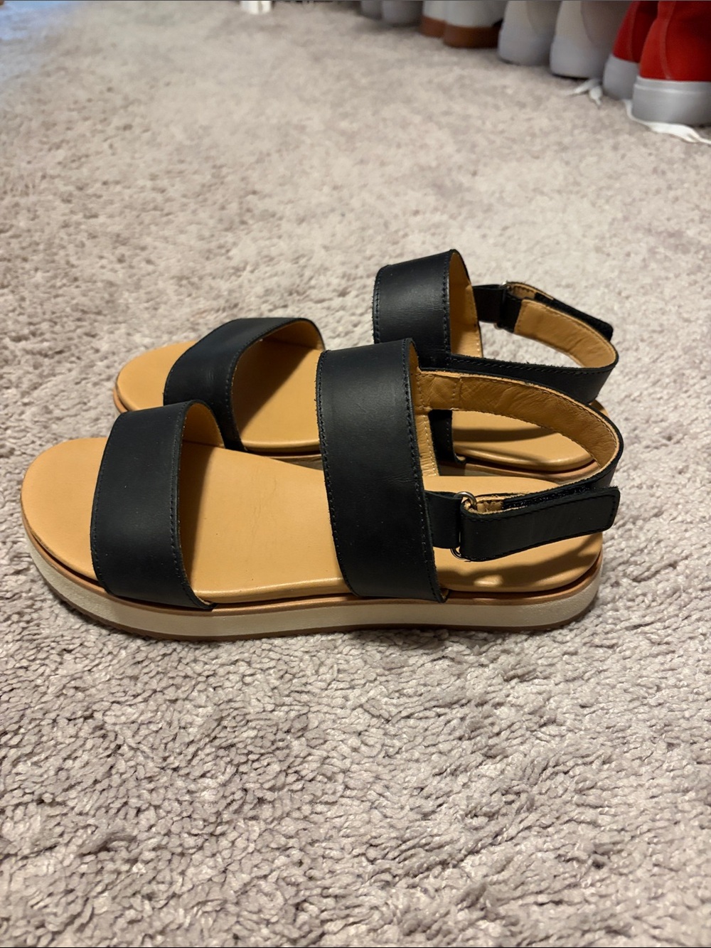 Nisolo Black Two-Strap Ankle Sandals - Picture 2 of 4